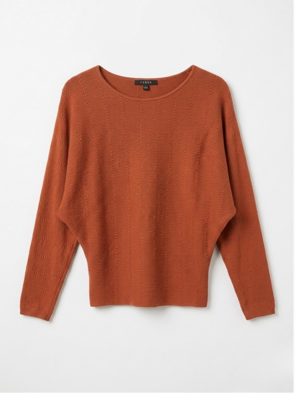 CYRUS BURNT ORANGE SWEATER SZ S‎